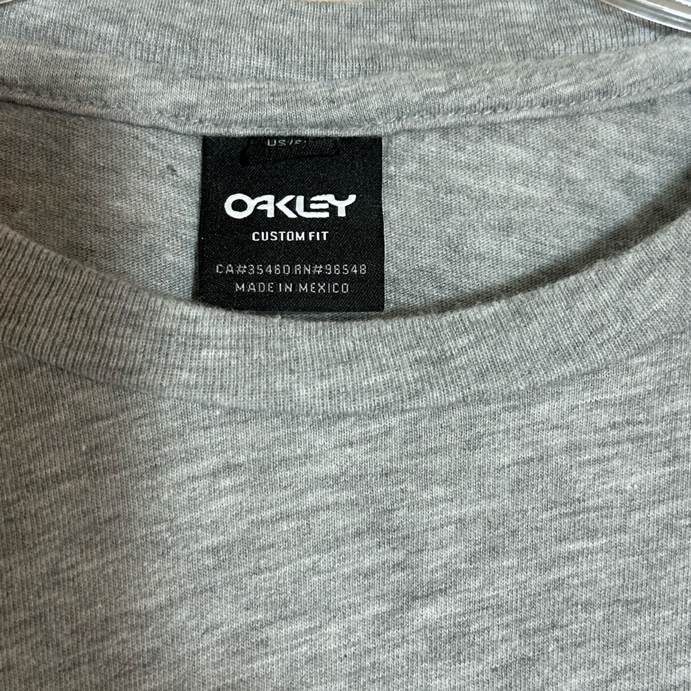 Oakley Mens Long Sleeve T-Shirt Gray Heather Graphic Crew Neck XL Regular Fit - Picture 5 of 7